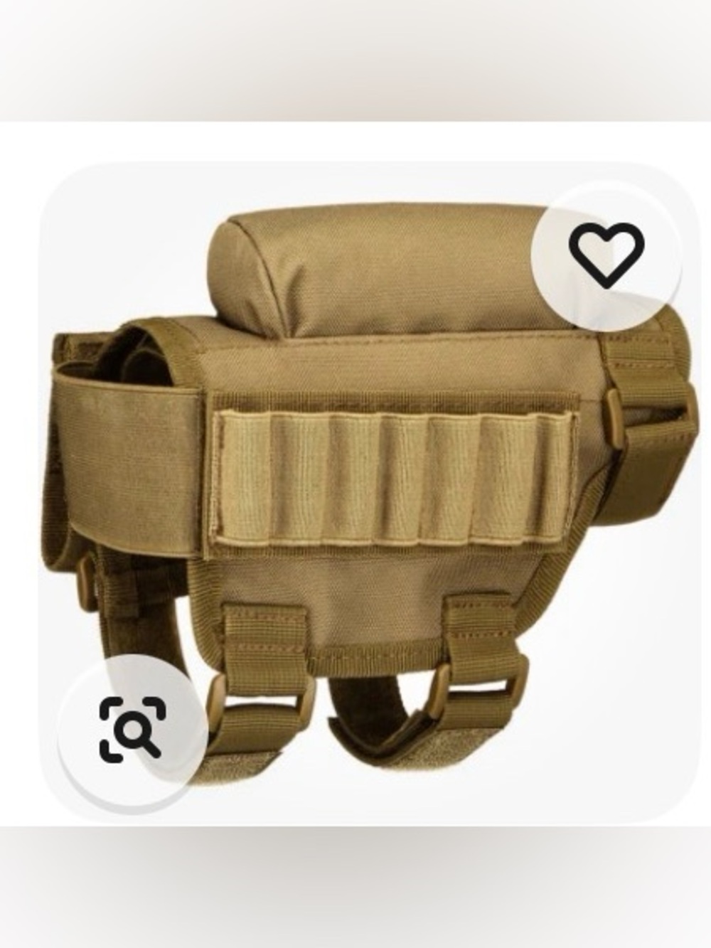 tactical rifle buttstock cheek rest and ammo pouch